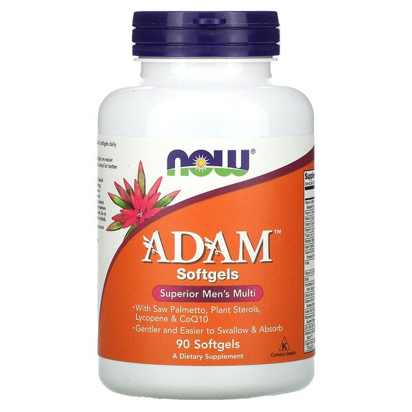 Now Foods, ADAM, эффективные мультивитамины для мужчин (90 штук)