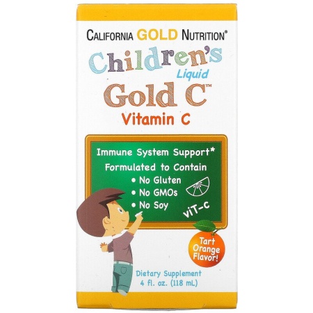 California Gold Nutrition, витамин C в жидкой форме для детей, класса USP (118 мл)