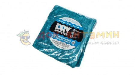 Dry Monster Towel-XL Полотенце для сушки . Голубое  50*80см (крученная петля) DM5080B