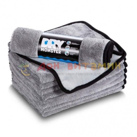 Dry Monster Towel GY Полотенце для сушки . Серое  55*75см (крученная петля) DM5575